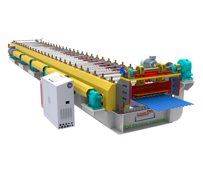 Corrugated roll forming machine